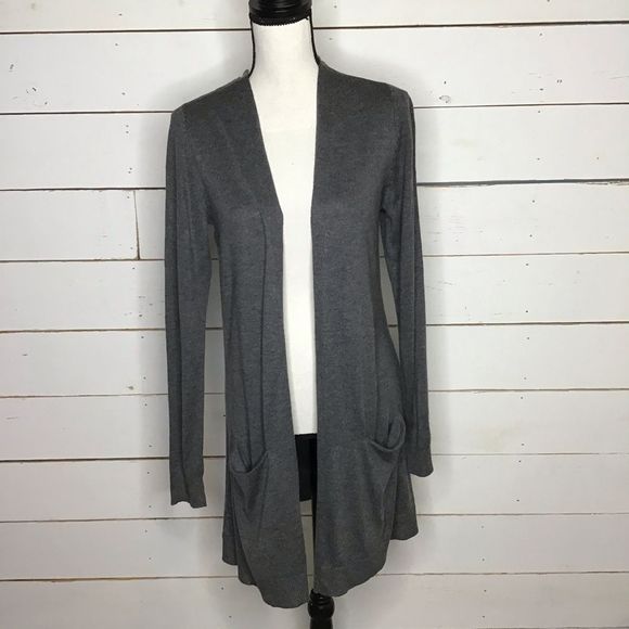New Maison Jules Open Cardigan Sweater Basic Long - Picture 1 of 8